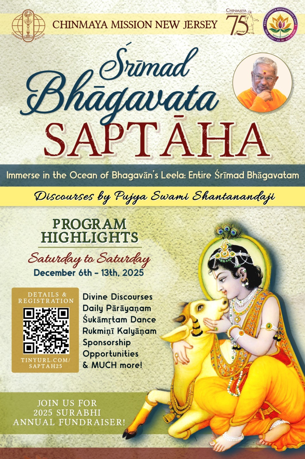 Bhagavat Saptah 2025 flyer